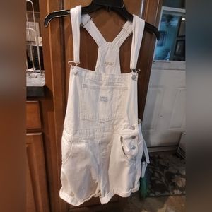 White Levi Strauss overalls